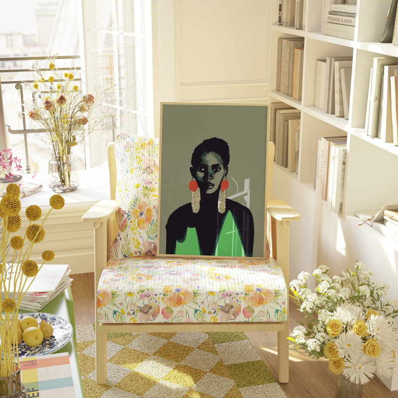 Ngozi. Vintage Portrait Art Print