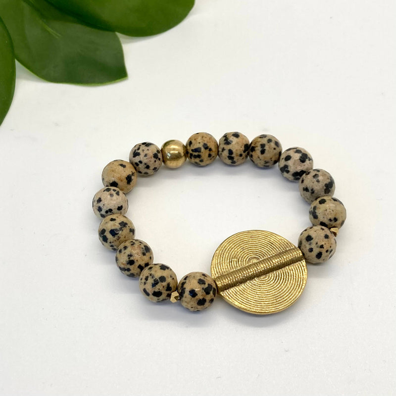 Beaded Bracelet - Dalmatian Jasper