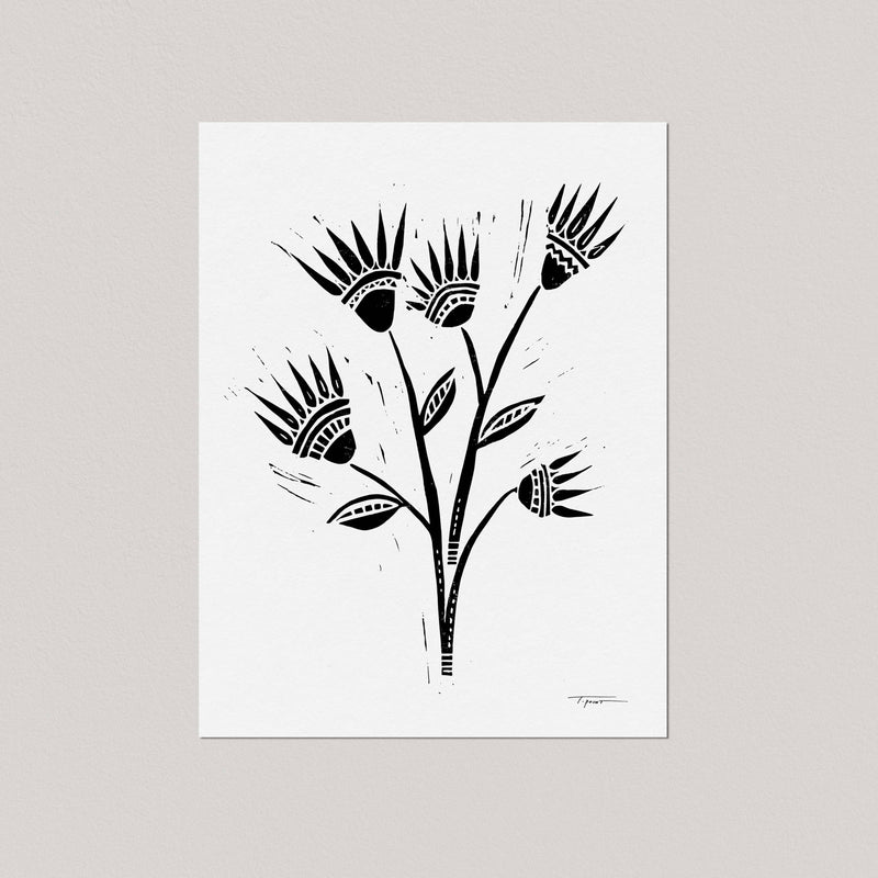 Abstract Flowers Art Print