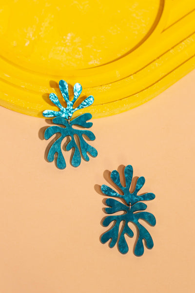 Matisse No.4 Earrings: Deep Sea