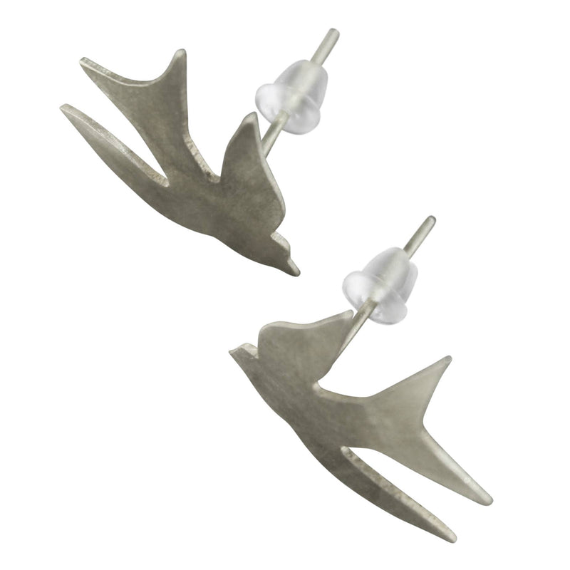 Silver Gia Bird Earrings