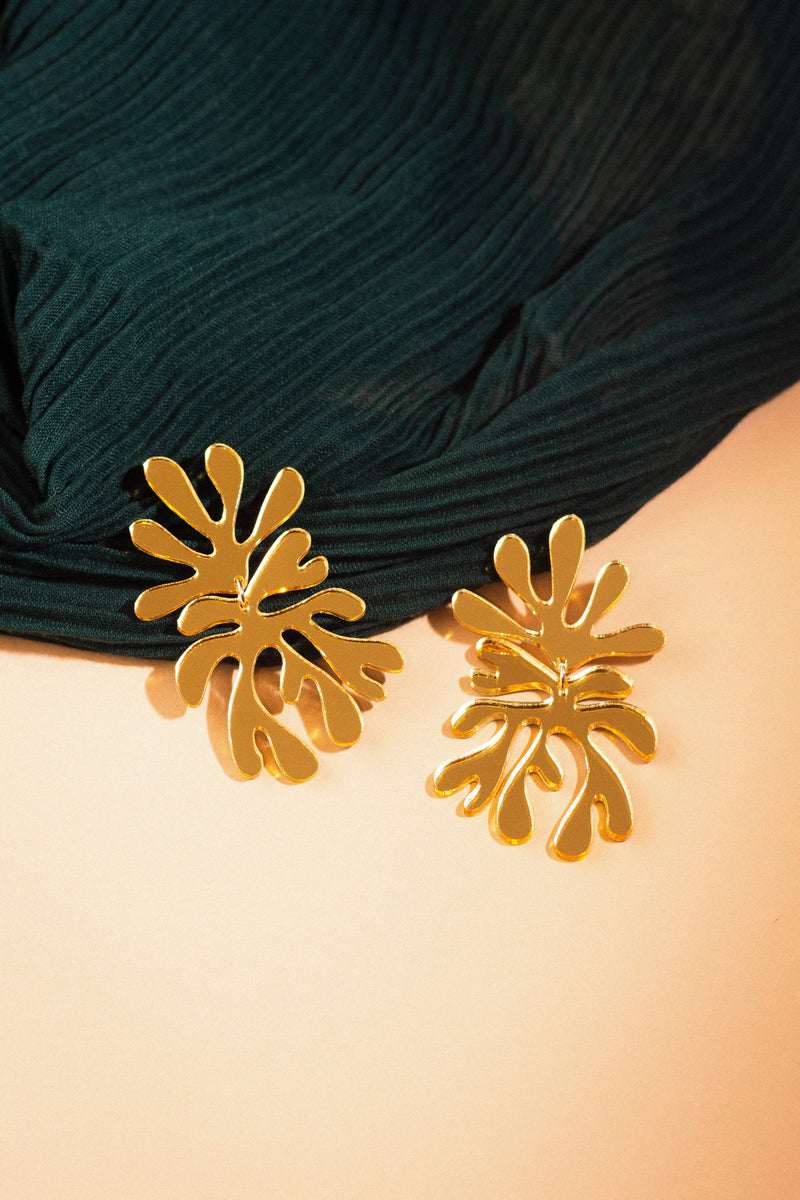 Matisse No.4 Earrings: Mirror Gold