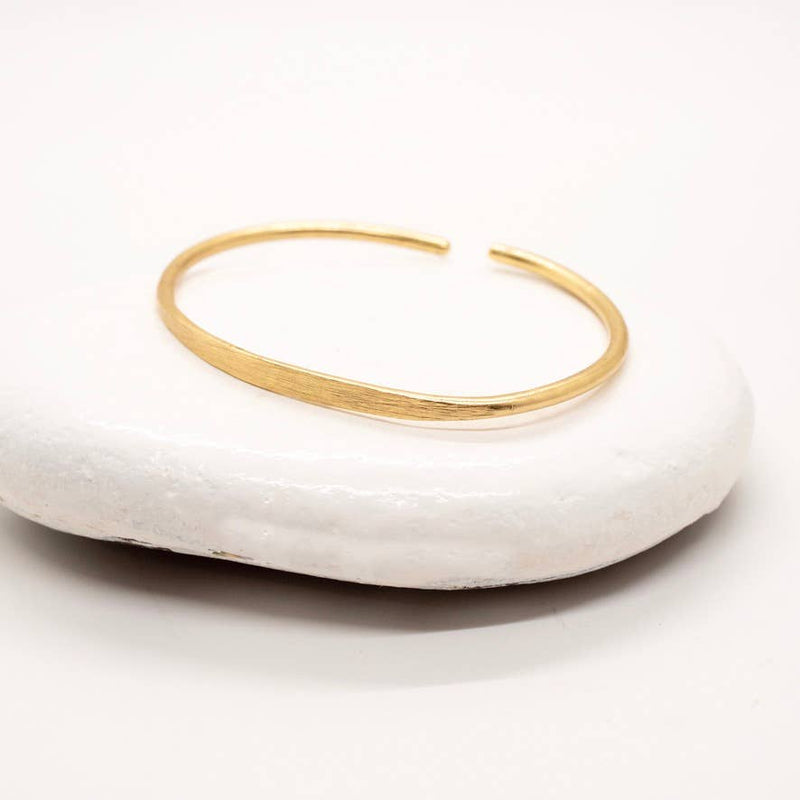 Brushed Brass Cuff Bracelet