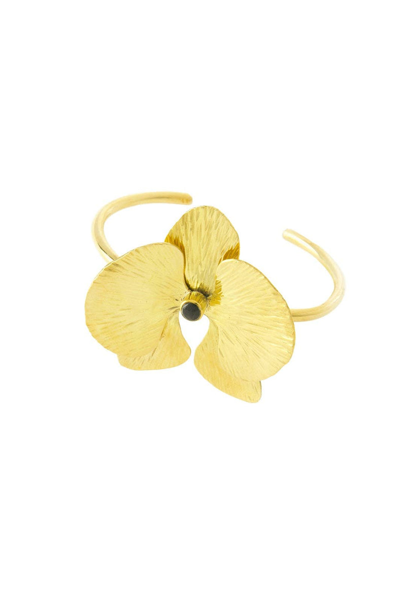 Kenyan Brass Orchid Bracelet