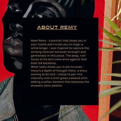 "Remy" Modern Portrait Art Print
