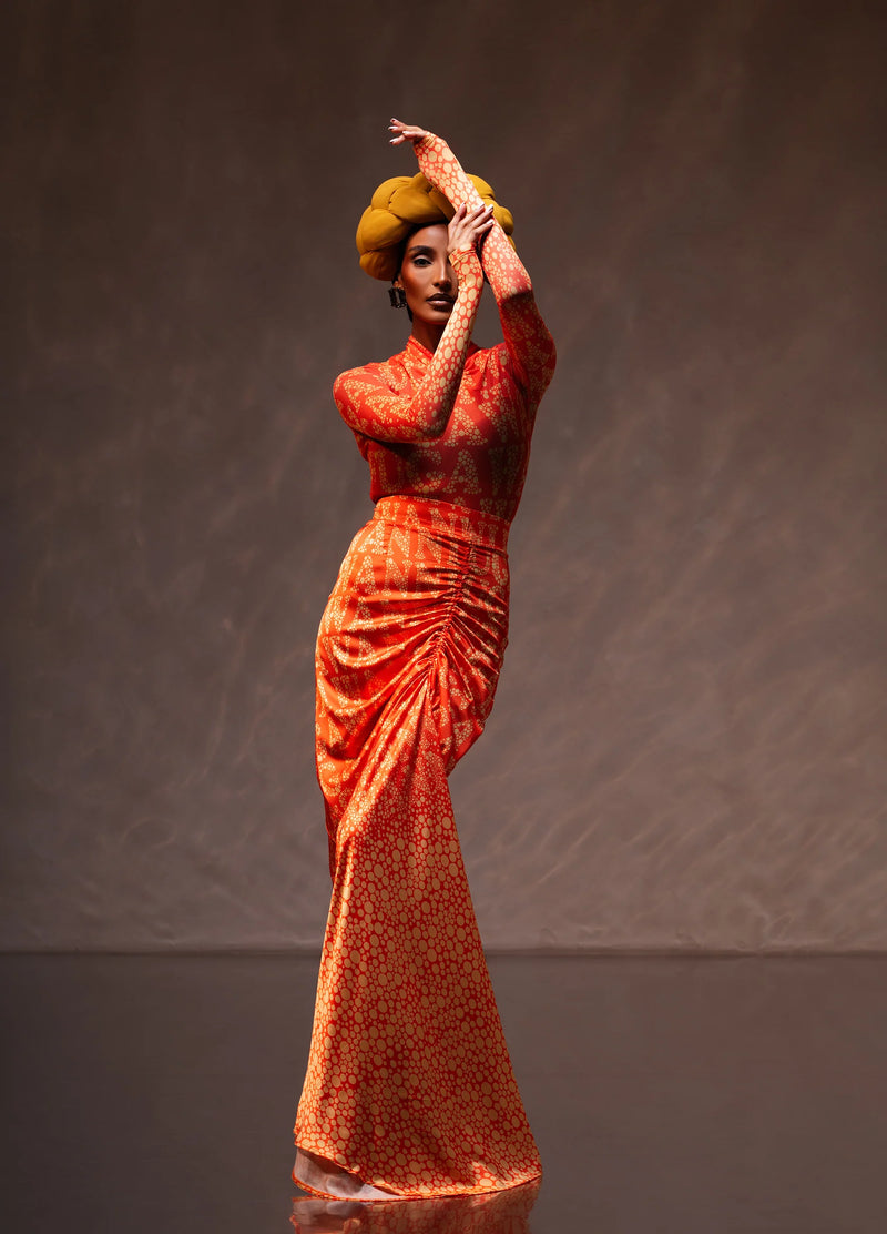 BENAYA SKIRT: Orange