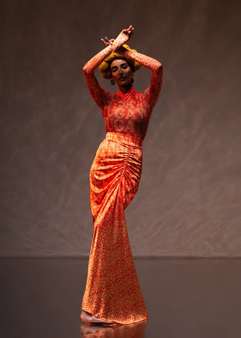 BENAYA SKIRT: Orange