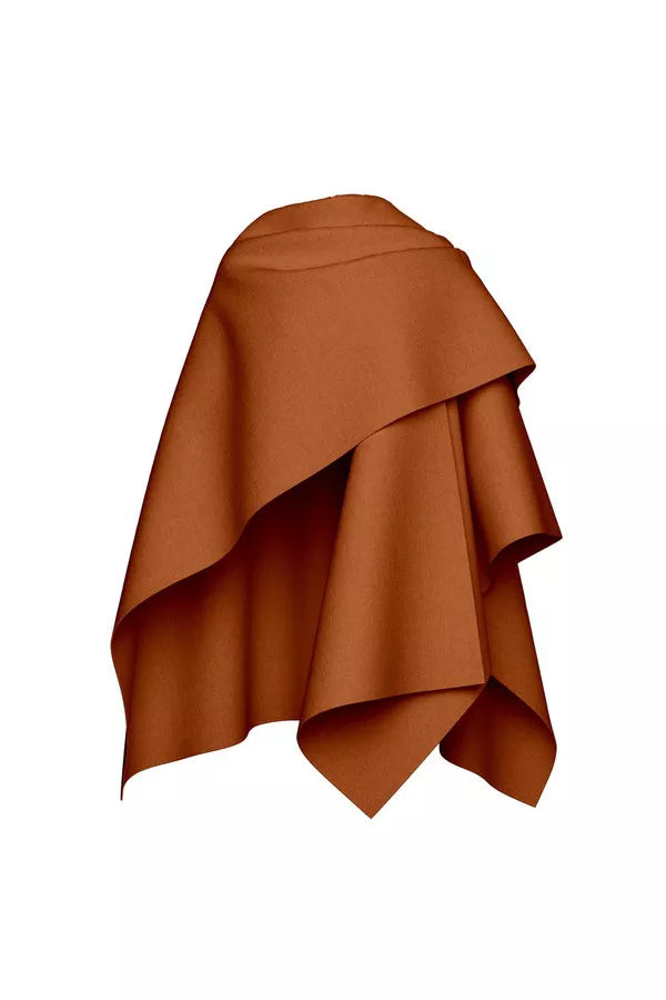 Amy Reversible Poncho: Chiado Rust