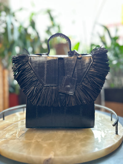 Large TOKS Leather Handbag (Black)