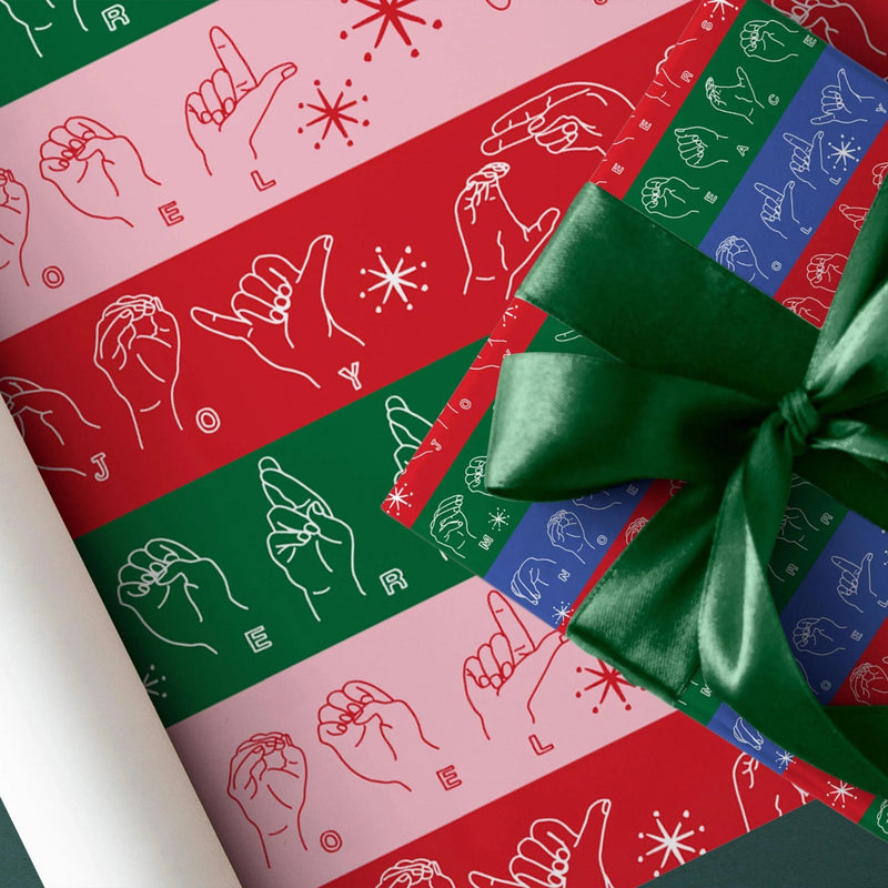Signs of the Season - Double Sided Gift Wrap