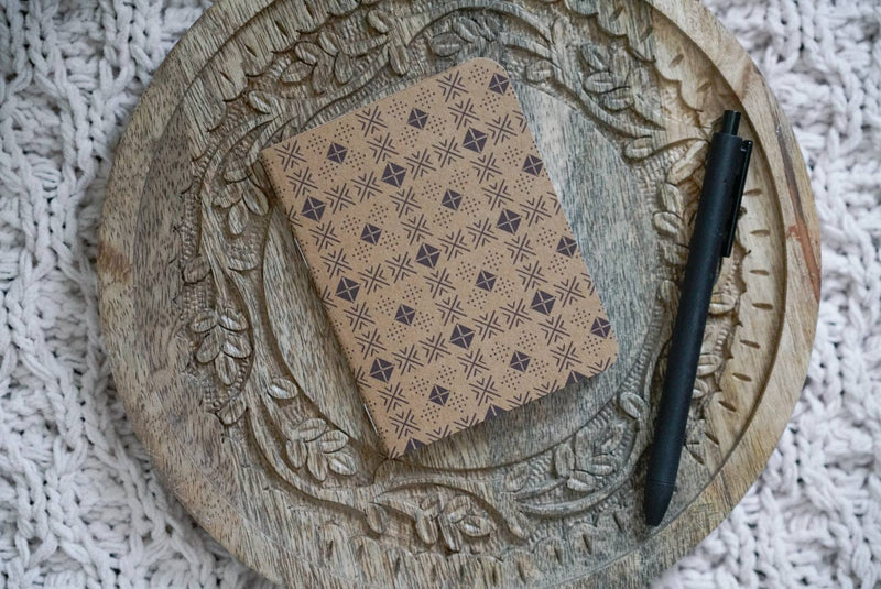 Mud Cloth Pocket Notebook - Squares