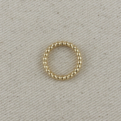 18k Gold Beaded Ring