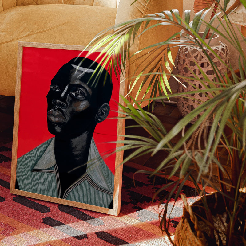 "Remy" Modern Portrait Art Print