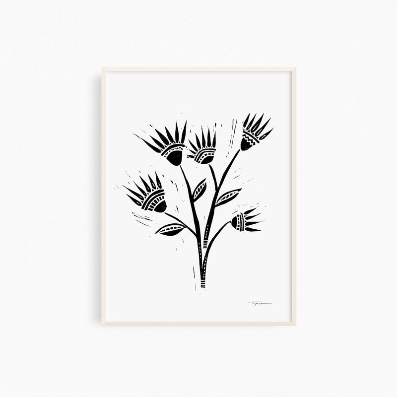 Abstract Flowers Art Print
