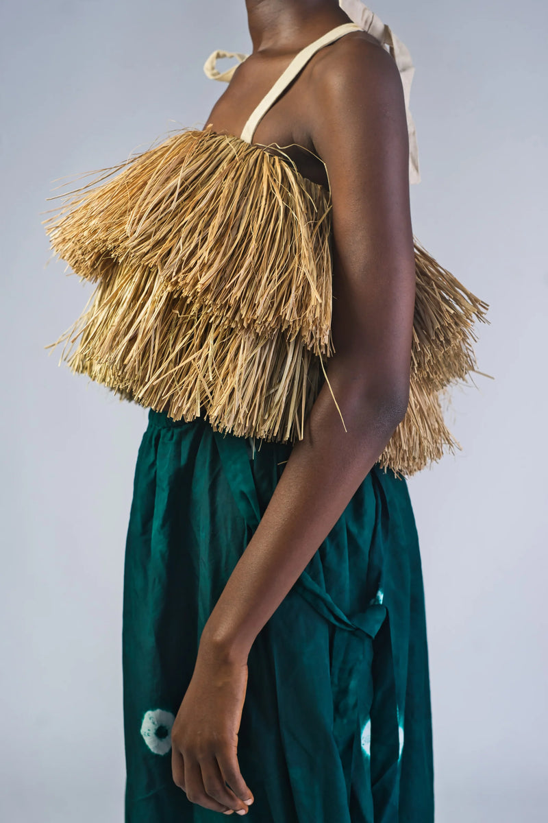 Raffia Pom Pom Top