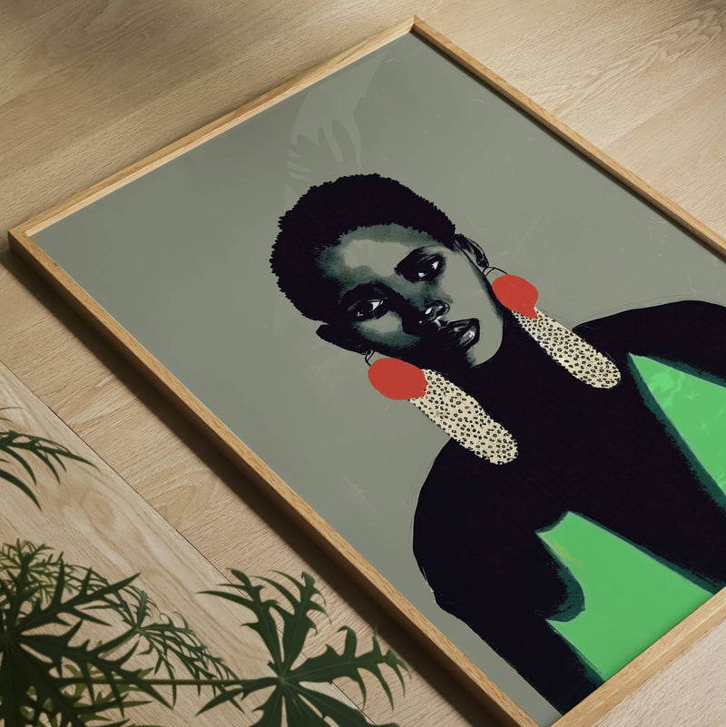 Ngozi. Vintage Portrait Art Print