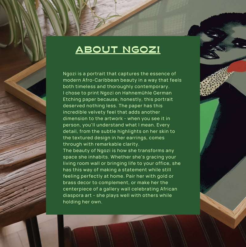 Ngozi. Vintage Portrait Art Print