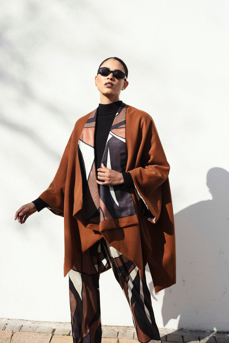 PRE-ORDER Amy Reversible Poncho: Chiado Rust